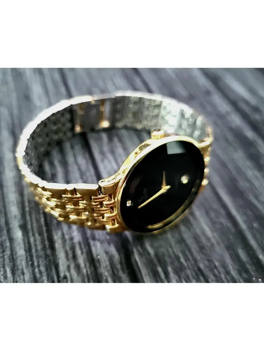 Rare Unisex Elgin‎ Diamond Dial Faceted Crystal Dress Watch